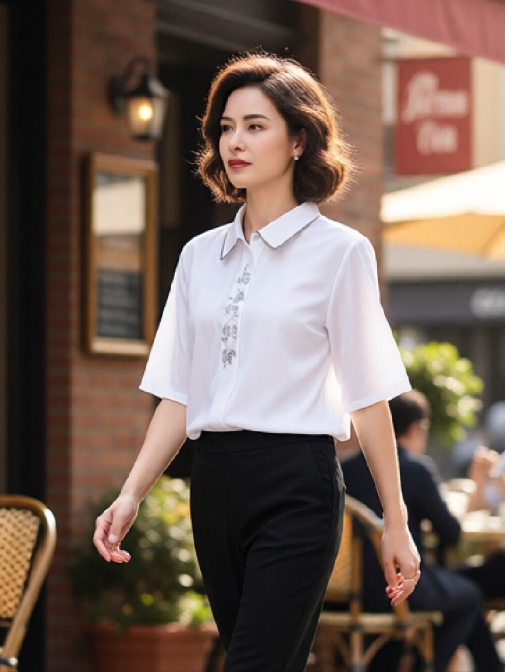 Made In Canada - Vintage White Embroidered Shirt